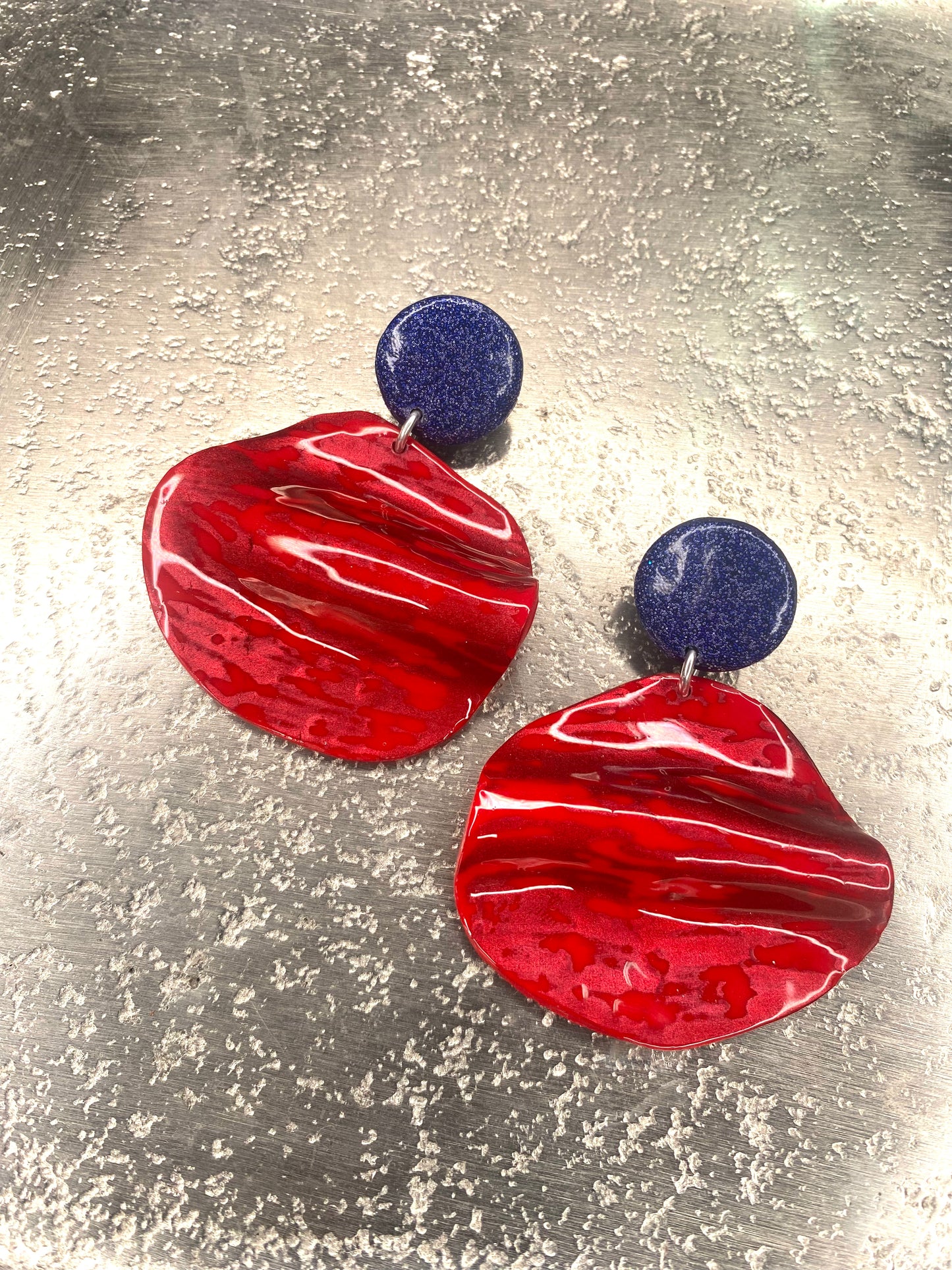 Midnight & Flame Drop Earring