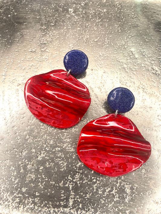 Midnight & Flame Drop Earring