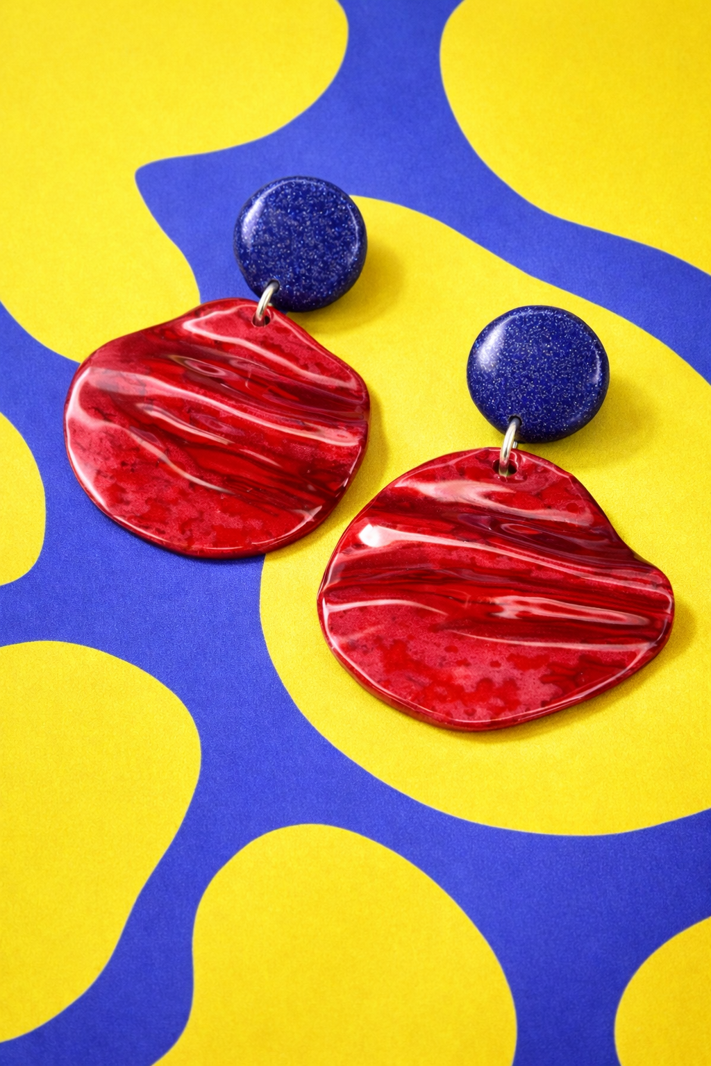 Midnight & Flame Drop Earring